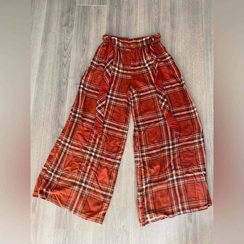 Free People plaid pants
